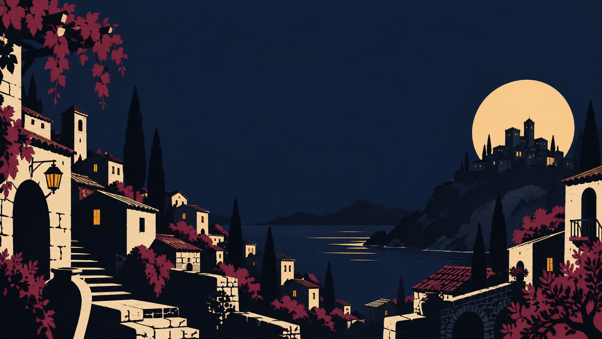 Gece köy sahnesi